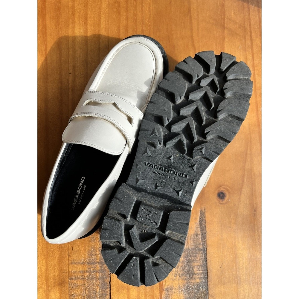 Vagabond Cosmo 2.0 Chunky Platform Loafers White‎ Leather 9 EU39 Officecore - Picture 6 of 9